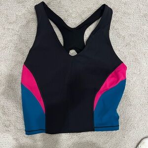 sweaty betty power racer back tank top size small black , Pink, and Blue
